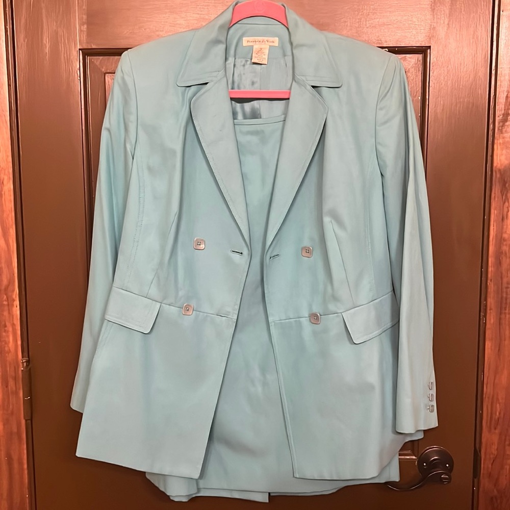 Turquoise Preston & York Skirt Suit